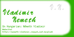 vladimir nemeth business card